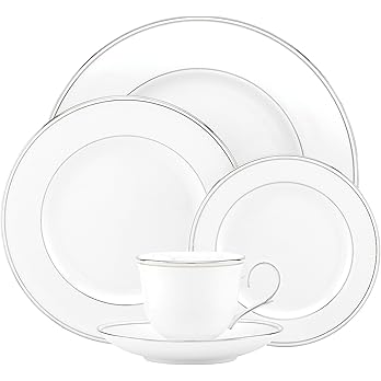 Lenox Federal Platinum 白瓷铂金边餐具5件套