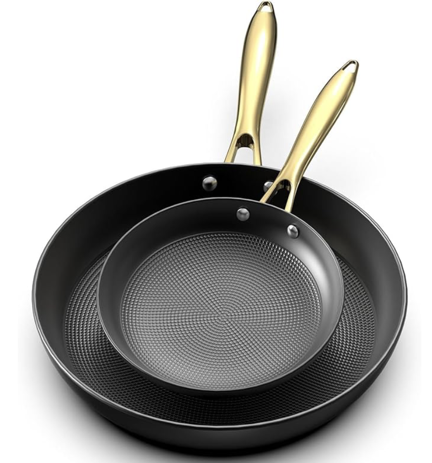 imarku 铸铁不粘煎锅套装 8英寸和12英寸